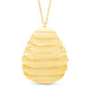 Thumbnail Image 1 of Made in Italy Diamond-Cut Coil Teardrop Pendant in 10K Gold