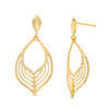 Thumbnail Image 1 of Made in Italy Diamond-Cut Open Flame Drop Earrings in 10K Gold