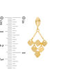 Thumbnail Image 1 of Made in Italy Square Triangle Drop Earrings in 10K Gold