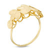 Thumbnail Image 2 of Made in Italy Textured Coin Cluster Ring in 10K Gold