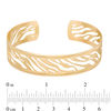 Thumbnail Image 1 of Made in Italy Textured Zebra Pattern Cuff in 10K Gold