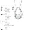 Thumbnail Image 2 of 6.0mm Lab-Created White Sapphire Teardrop Pendant in Sterling Silver