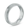 Thumbnail Image 2 of Men's 6.0mm Satin Step Wedding Band in Tantalum - Size 10
