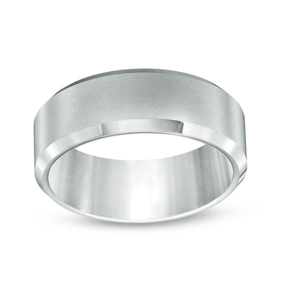 8.0mm Satin Comfort Fit Wedding Band in Tantalum - Size 10