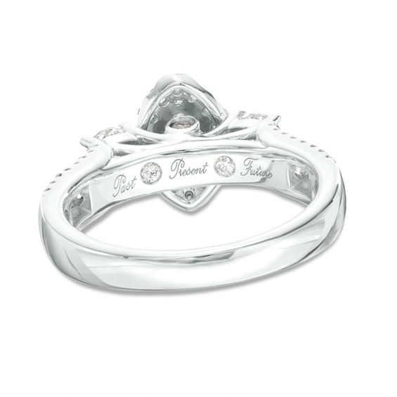 1-1/2 CT. T.w. Marquise Diamond Past Present FutureÂ® Bridal Set in 14K White Gold