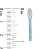 Thumbnail Image 3 of Swiss Blue Topaz and Lab-Created White Sapphire Linear Bar Earrings with Drop Jackets Set in Sterling Silver