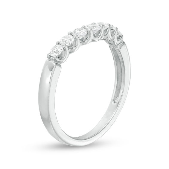 1/2 CT. T.w. Diamond Contour Anniversary Band in 14K White Gold