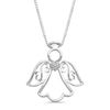 Thumbnail Image 1 of Open Hearts by Jane Seymour™ Diamond Accent Angel Pendant in Sterling Silver