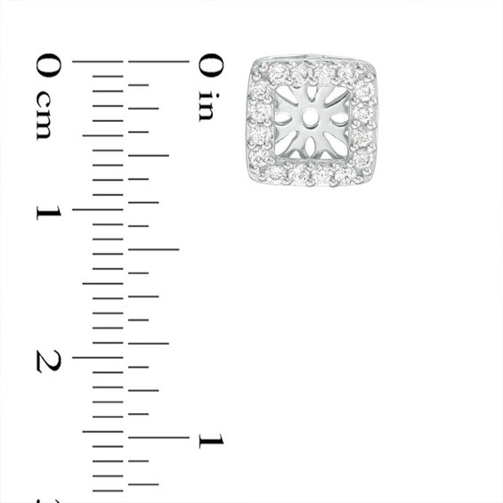 1/3 CT. T.w. Diamond Square Frame Earring Jackets in 10K White Gold