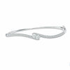 Thumbnail Image 1 of Ever Us® 1 CT. T.W. Two-Stone Diamond Bypass Bangle in 14K White Gold