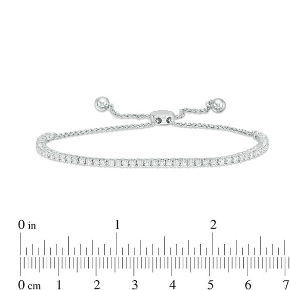 1 CT. T.w. Diamond Tennis Bolo Bracelet in 10K White Gold - 9.5"