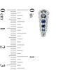 Thumbnail Image 2 of Vera Wang Love Collection Blue Sapphire and 1/3 CT. T.W. Diamond Hoop Earrings in 14K White Gold