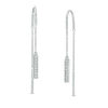Thumbnail Image 1 of Vera Wang Love Collection 1/8 CT. T.W. Diamond and Blue Sapphire Threader Earrings in Sterling Silver