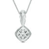 Thumbnail Image 3 of Vera Wang Love Collection 3/8 CT. T.W. Diamond and Blue Sapphire Double Frame Pendant in 14K White Gold - 19"