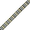 Thumbnail Image 1 of Black Ceramic Triple Row Link Bracelet in 10K Gold - 8.25"