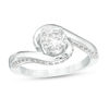 Thumbnail Image 0 of 7/8 CT. T.W. Diamond Swirl Engagement Ring in 10K White Gold