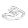 Thumbnail Image 1 of 7/8 CT. T.W. Diamond Swirl Engagement Ring in 10K White Gold