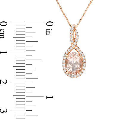 T.W. Diamond Twisted Frame Pendant 