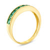 Thumbnail Image 1 of Princess-Cut Emerald Channel-Set Band in 14K Gold