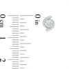 Thumbnail Image 2 of 3/8 CT. T.W. Diamond Bypass Frame Cyclone Stud Earrings in 10K White Gold