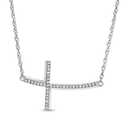 1/10 CT. T.W. Diamond Sideways Curved 