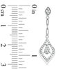 Thumbnail Image 2 of 1/4 CT. T.W. Diamond Flame Earrings in 10K White Gold
