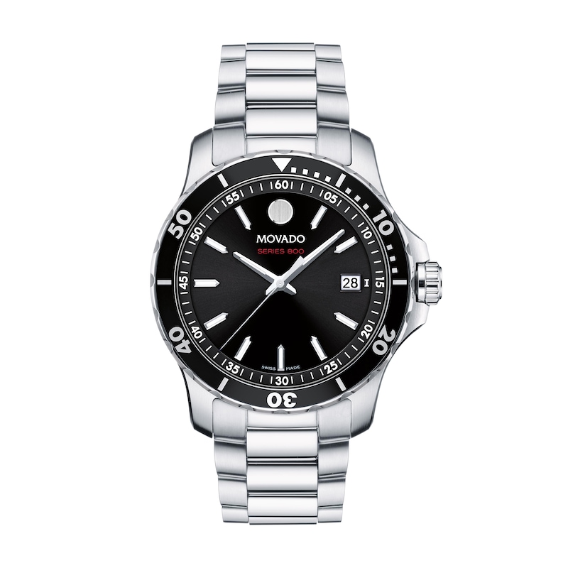 Men's Movado Series 800® Performance Steel™ Watch with Black Dial (Model: 2600135)