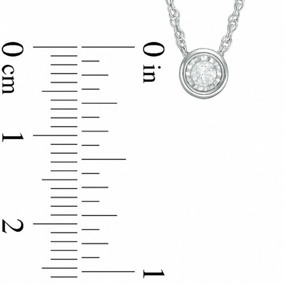 1/10 CT. Diamond Solitaire Pendant in 10K White Gold (I/I3)
