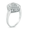 Thumbnail Image 1 of 1/2 CT. T.W. Composite Diamond Double Pear-Shape Frame Ring in 10K White Gold