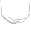 Thumbnail Image 1 of 1/10 CT. T.W. Diamond Crossover Necklace in Sterling Silver