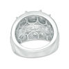 Thumbnail Image 2 of 4 CT. T.W. Princess-Cut Diamond Past Present Future® Multi-Row Engagement Ring in 14K White Gold