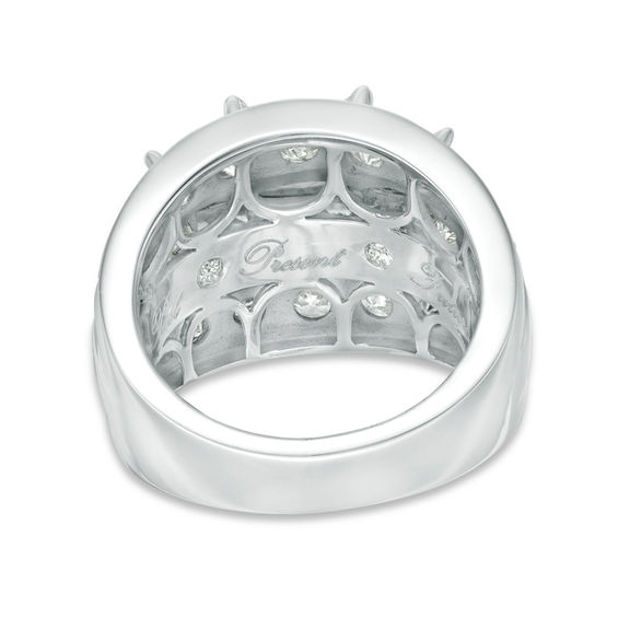 4 CT. T.w. Princess-Cut Diamond Past Present FutureÂ® Multi-Row Engagement Ring in 14K White Gold