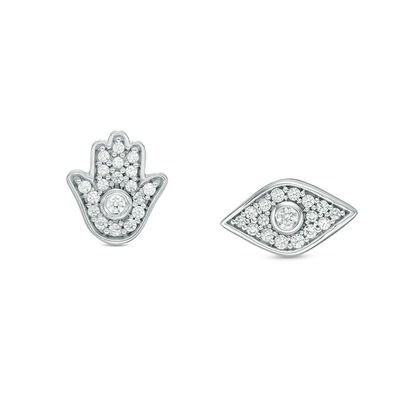Evil Eye Mismatch Stud Earrings 