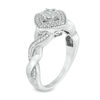 Thumbnail Image 2 of Composite Diamond Accent Tilted Cushion Frame Split Shank Ring in Sterling Silver