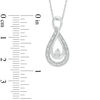 Thumbnail Image 2 of Diamond Accent Layered Teardrop Pendant in Sterling Silver