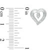 Thumbnail Image 2 of Diamond Accent Heart Stud Earrings in Sterling Silver