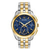 Thumbnail Image 0 of Men's Bulova CURV Chronograph Two-Tone Watch with Blue Dial (Model: 98A159)