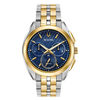 Thumbnail Image 1 of Men's Bulova CURV Chronograph Two-Tone Watch with Blue Dial (Model: 98A159)