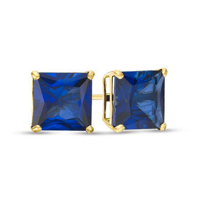 Princess cut sapphire on sale earrings