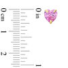 Thumbnail Image 1 of 6.0mm Heart-Shaped Lab-Created Pink Sapphire Solitaire Stud Earrings in 10K Gold
