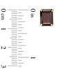 Thumbnail Image 2 of Emerald-Cut Garnet Solitaire Stud Earrings in 10K Gold