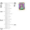 Thumbnail Image 2 of Emerald-Cut Mystic Fire® Topaz Solitaire Stud Earrings in 10K Gold