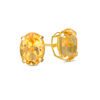 Thumbnail Image 1 of Oval Citrine Solitaire Stud Earrings in 10K Gold