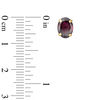 Thumbnail Image 2 of Oval Garnet Solitaire Stud Earrings in 10K Gold
