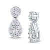 Thumbnail Image 1 of 1/2 CT. T.W. Composite Diamond Teardrop Earrings in 10K White Gold