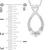 Thumbnail Image 1 of Diamond Accent Claddagh Heart Loop Pendant in Sterling Silver
