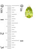 Thumbnail Image 1 of Pear-Shaped Peridot Solitaire Stud Earrings in 10K Gold