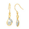 Thumbnail Image 1 of 1/6 CT. T.W. Diamond Twist Loop Drop Earrings in 10K Gold