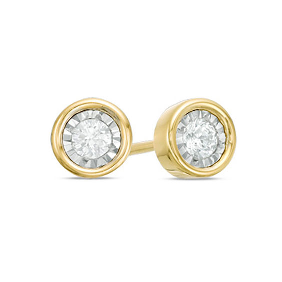 1/8 CT. T.w. Diamond Solitaire Stud Earrings in 10K Gold (I/I3)