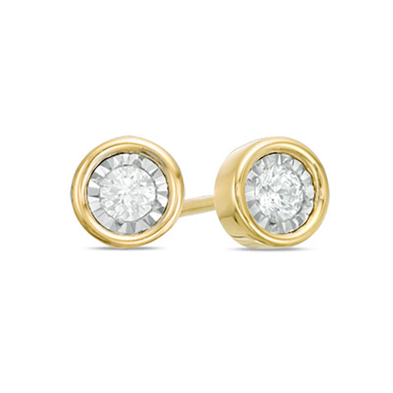 1/8 CT. T.W. Diamond Solitaire Stud Earrings in 10K Gold (I/I3)